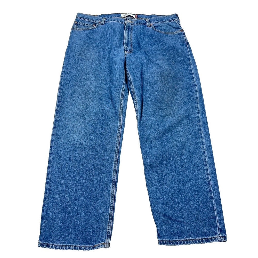 Vintage Levis 550 Jeans Men 42x32 Relaxed Fit Straight Leg Y2K Baggy Grunge Worn - Picture 2 of 16